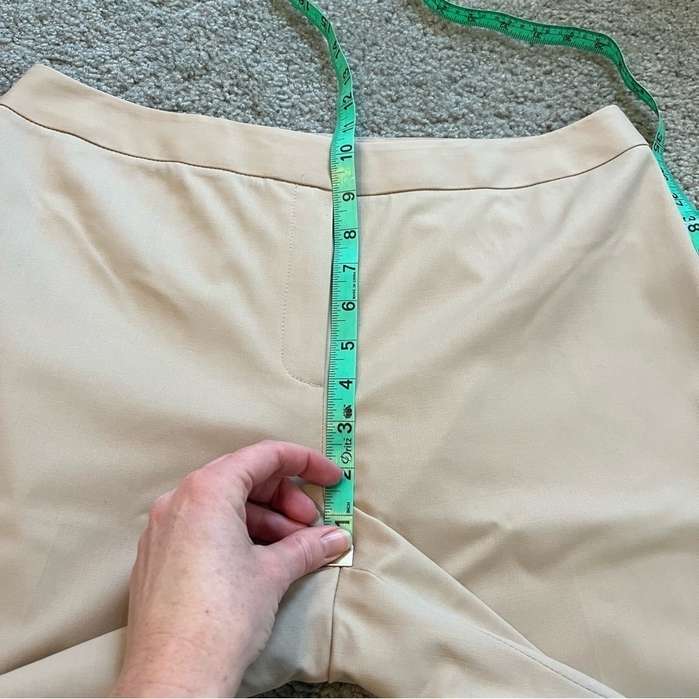 Lafayette 148 tan cream virgin wool blend trouser size 10 - Picture 9 of 11